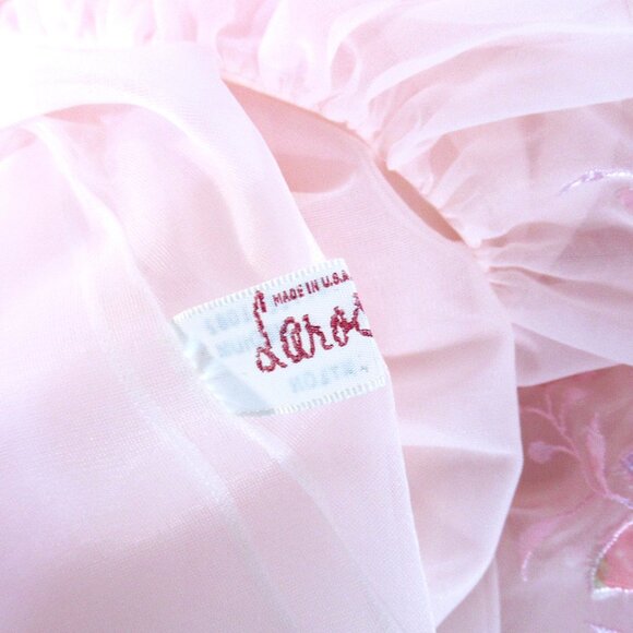 Vintage Lacy Laros Double Nylon Nightie M/L - Picture 5 of 9